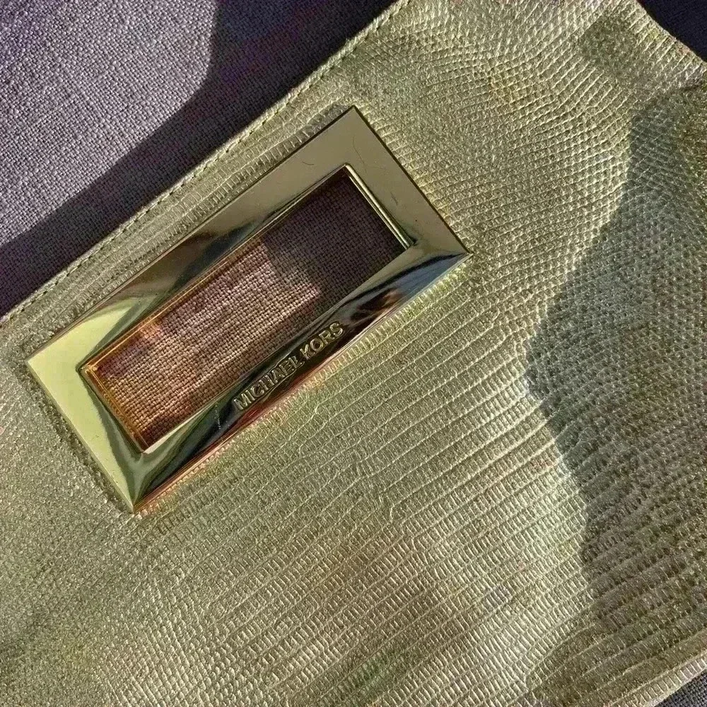 Michael Kors Gold Clutch Hand Bag